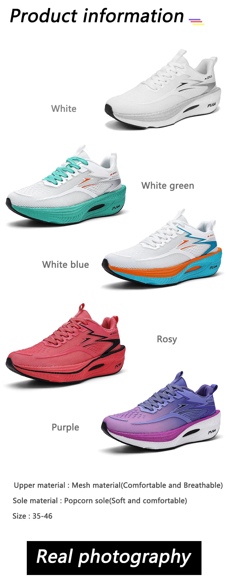 Unisex Sports Shoes Carbon Plate Walking Running Sneakers Shock-Absorbing Marathon Racing Athletics Training for Men & Women