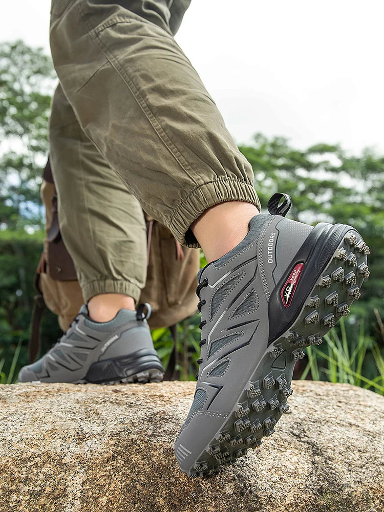 Men's Hiking Shoes Waterproof All-Terrain Outdoor Sneakers Non-Slip for Trekking Camping Tactical Training Outdoor Cycling