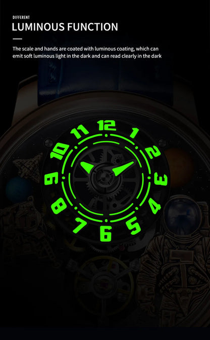 2025 PINDU Design Men Wristwatches Top Brand Luxury Robot Astronaut Space Series Watch Men Sapphire Luminous Waterproof Watches