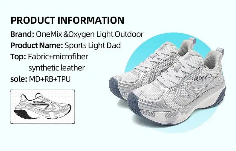 ONEMIX 2026 Lightweight Dad Damping Sneakers Men Cushioning Running Sports Casual Shoes For Women Soft And Elastic 25216