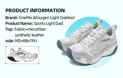 ONEMIX 2026 Lightweight Dad Damping Sneakers Men Cushioning Running Sports Casual Shoes For Women Soft And Elastic 25216