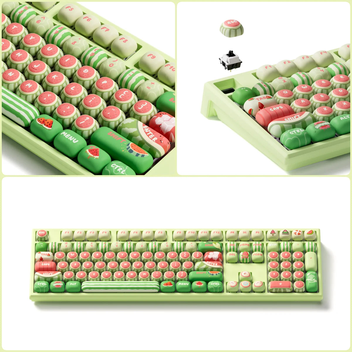 Akko MonsGeek MG108B Bun Wonderland kabellose mechanische Tastatur MOG-Profil RGB 108 Tasten Full Size Hot Swap USB / 2.4G / BT 5.0