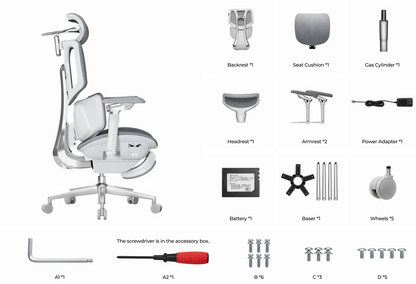 Smart Ergonomic Office Chair Fully Automated Lumbar Tracking 4D Headrest 720° Adjustable Armrests Mesh Swivel Chair Stylish