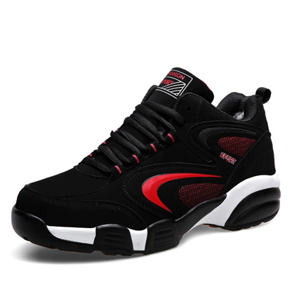 Plus Size Men's Trendy Color Block Sneakers, Comfortable Non-Slip Lace-Up Casual Durable Shoes for Men's Outdoor Activities