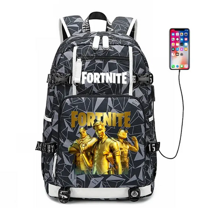 Fortnite Game Print Student Backpack Boys Girls Large Capacity School Bag Waterproof Lightweight Durable Bookbag Birthday Gift