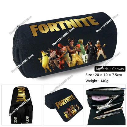 Victory Royale Student Boys Girls Fortnite Capacity Stationery Pencil Case Peely Llama Hero Children's Pen Box Kids Teen Bags