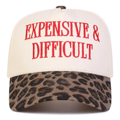 Unisex EXPENSIVE DIFFICULT Letter Embroidery Baseball Caps Spring Autumn Outdoor Adjustable Casual Hats Sunscreen Hat Sports Cap