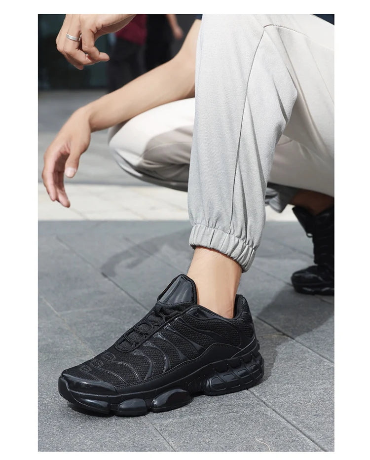 Men's Cushion Sports Shoes Lightweight Breathable Running Shoes Gym Workout Training Walking Comfortable Shock Absorption