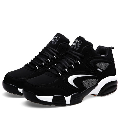 Plus Size Men's Trendy Color Block Sneakers, Comfortable Non-Slip Lace-Up Casual Durable Shoes for Men's Outdoor Activities