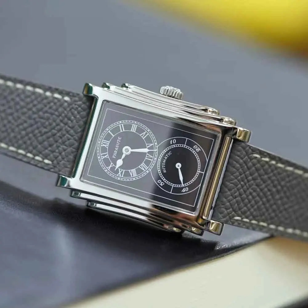 FARASUTE Luxury Fully Automatic Mechanical Men's Watch Seagull Sports Sapphire Stainless Steel Doctor Wristwatch reloj hombre 