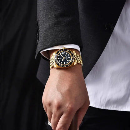 New PAGANI DESIGN Top Brand GMT Mens Wristwatch Sapphire Glass Automatic Men's Watch 100M Waterproof 40mm Men Mechanical Watches