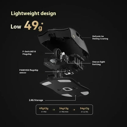 ATK Blazing Sky X1 V2 Wireless Gaming Mouse 8K Low Latency Lightweight FPS Esports Mouse for PC, Mac & Windows