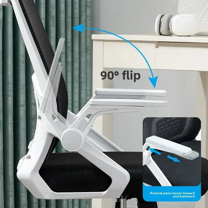 Chaise de jeu ergonomique pour bureau à domicile, confortable, grand soutien lombaire, en maille, idéale pour les petits espaces, chaise d'ordinateur avec siège réglable en hauteur