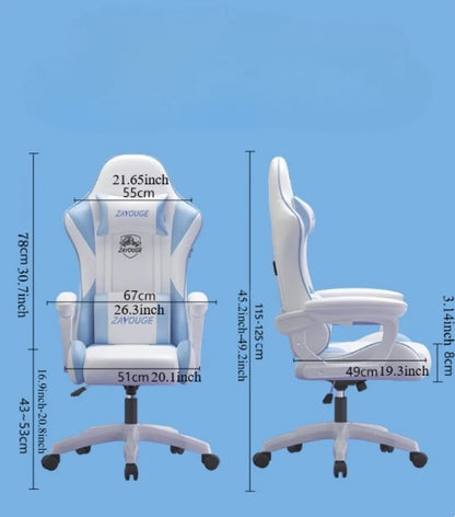 Ergonomic Office Chair with Back Support, Adjustable Height Swivel Gaming Chair with Armrests, Computer Desk Chair for Home Office & Work