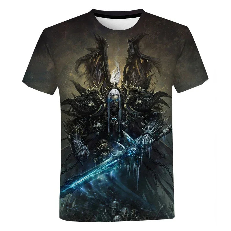 2024 New Game T-shirt World Of Warcraft 3D Printed Men Women Fashion Casual Streetwear T Shirt Harajuku Oversized Tees Tops