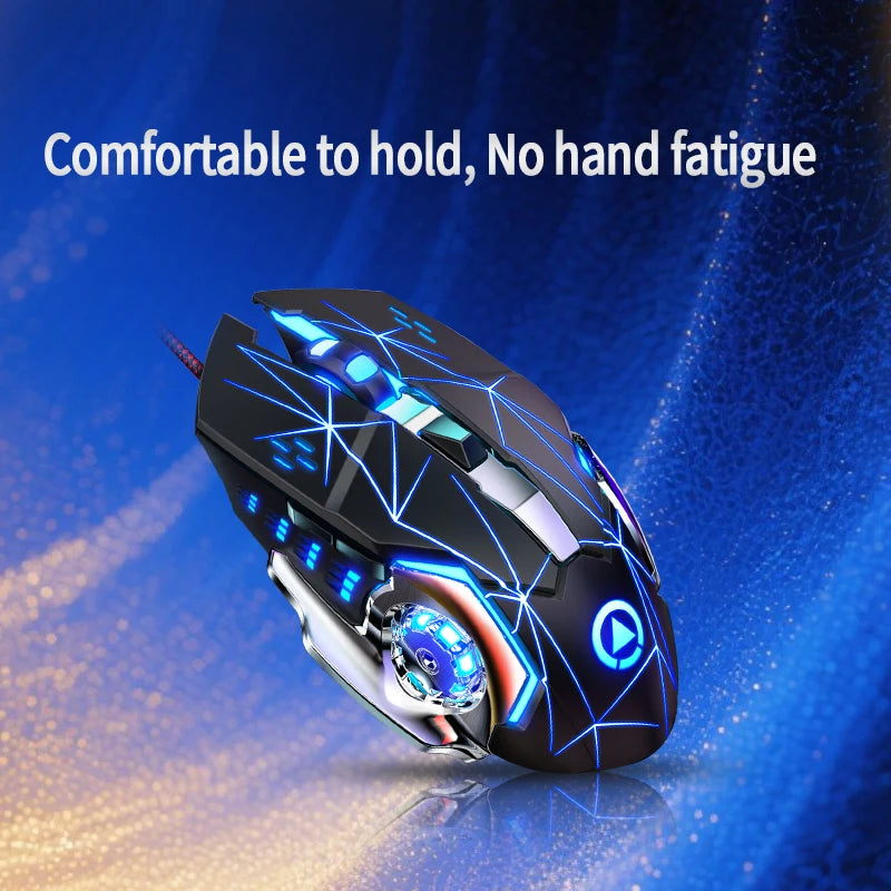 USB Wired Gaming Mouse 6 Button Backlit Ergonomic Mice DPI Adjustable Optical Mice for PC Gamer Computer Desktop