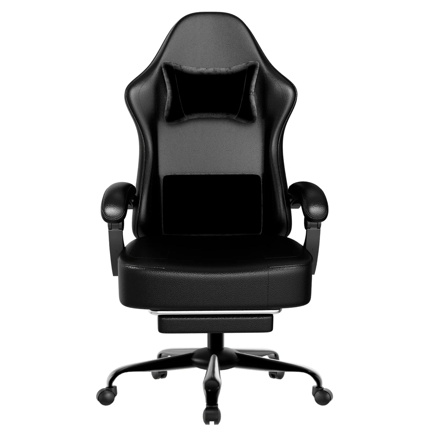 Ergonomic Gaming Chair with Footrest, Pocket Spring Cushion Computer Chair, PU Leather Reclining Gaming Chair for Adults, Adjustable Office Chair