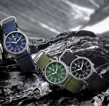 BERNY Titanium Men Quartz Watch AR Coating Sapphire Fashion Wristwatch Luminous VH31 Ultra-thin Wristwatch Waterproof 5ATM Watch