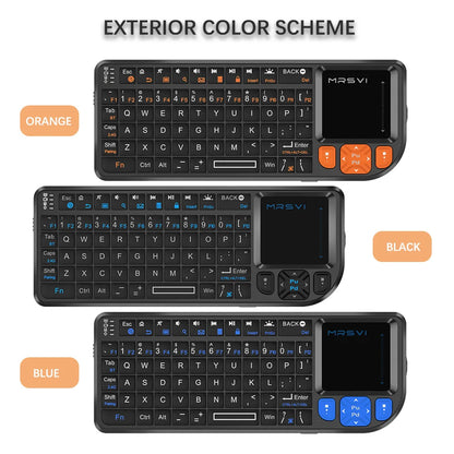 MRSVI Mini Keyboard A8 PLUS, teclado inalámbrico retroiluminado 2.4GHz y Bluetooth5.0 con panel táctil para Android TV Box, Mac, portátil, Windows
