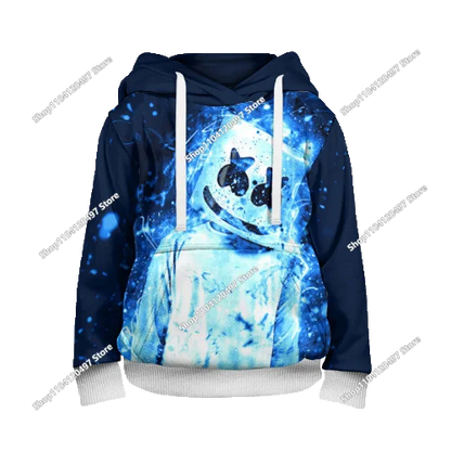 Children's Fortnite Hoodies Cartoon Casual Hooded Coat Autumn Men Soft Pocket Sweatshirts Male Loose Tops Long Sleeve Clothes