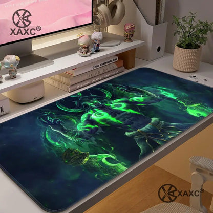 Podkładka pod mysz Lich King World Of Warcraft XAXC, duża podkładka na biurko pod klawiaturę i mysz, antypoślizgowa gumowa podkładka gamingowa pod mysz, mata pod mysz do laptopa