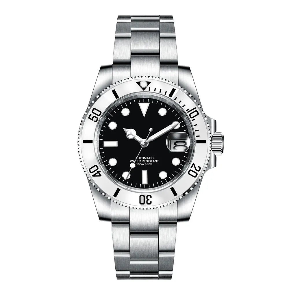 Corgeut 40mm  Luxury Business NH35 Men's automatic mechanical Diving Watch, ceramic bezel, sapphire crystal, 100m waterproof.