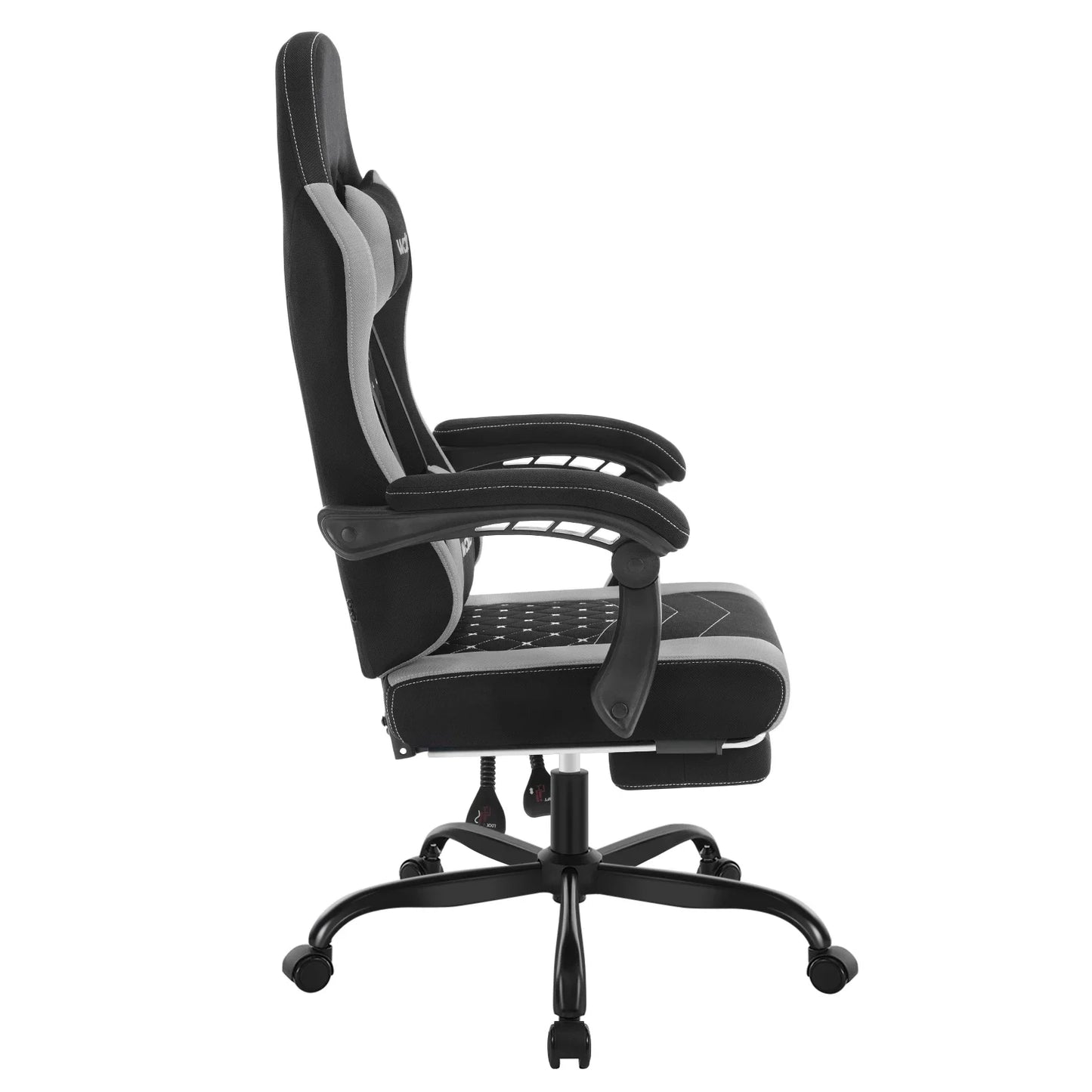WOLTU Swivel Computer Chair with Massage Function Ergonomic Office Chair with Pillow & Footrest Height Adjustable Gaming Chair