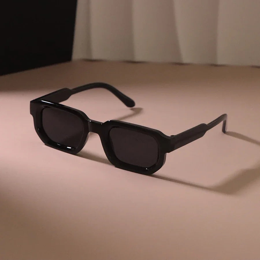 New Rectangle Sunglasses Women Men Luxurious Brand Designer Casual Sun Glasses Female Male Plastic Personality Outdoor Eyewear