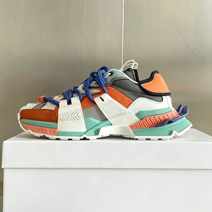 2026 Fashion Women Sneakers Size 35-46 High Quality Platform Sneakers Men Casual Shoes Sports Running Shoes Lace-Up Patchwork