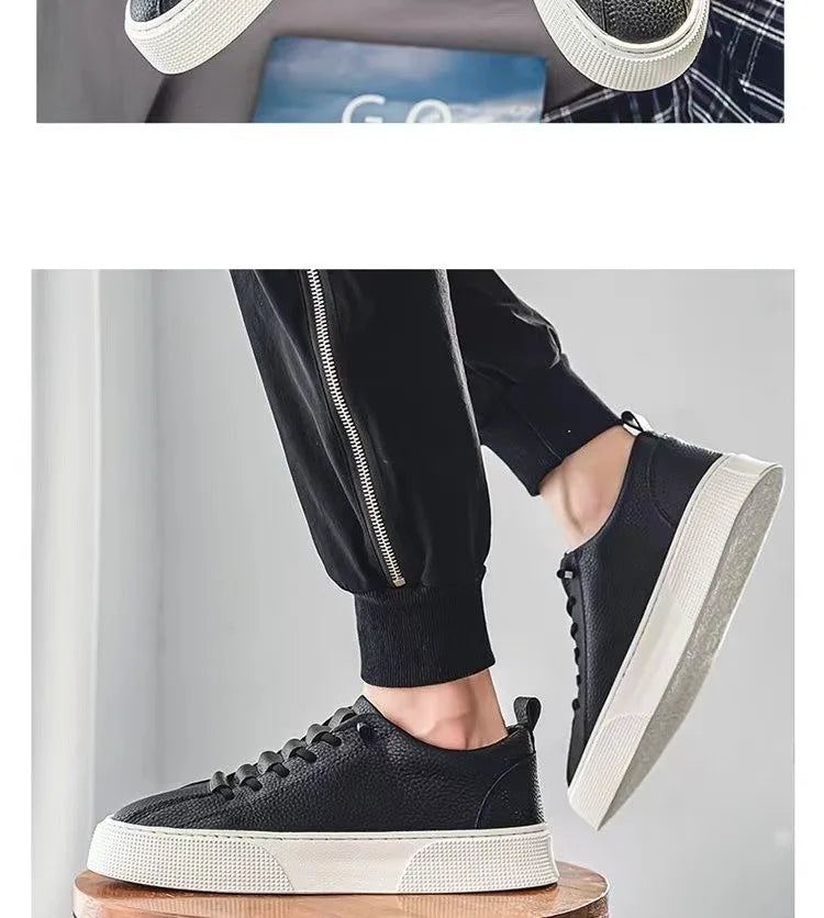 Sneakers da uomo, scarpe casual da uomo, ballerine da uomo, zapatillas da uomo, scarpe leggere in pelle PU traspiranti, scarpe da tennis sportive da uomo bianche