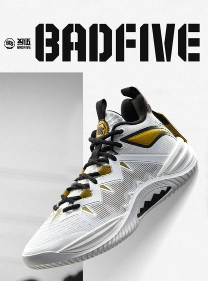 Li-Ning Men's BADFIVE STORM 2025 Outdoor Basketball Shoes BOOM Cushioning TUFF OS Wearable Li-Ning Sports Sneakers ABFV017
