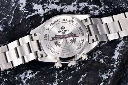 PAGANI DESIGN New Panda Men's Watches Top Luxury Quartz Wristwatches Chronograph Watch Man 2026 Gift AR Sapphire Ceramic Bezel