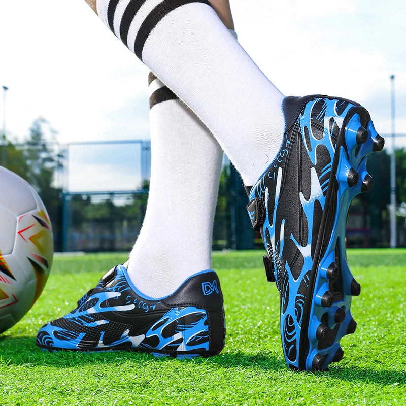 Nouveaux hommes enfants bottes de Football ultralégers garçons chaussures de Football professionnelles crampons antidérapant Match herbe chaussures d'entraînement livraison directe