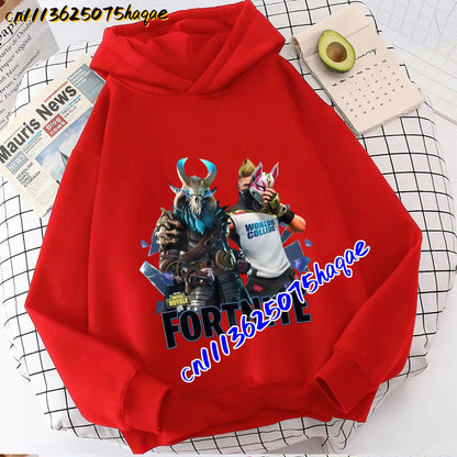FORTNITED Children Long-sleeved Girls Boy Streetwear Boys Baby Hoodies Pullover Sweatshirt  Anime Fashion Kid Clothing Tops Gift