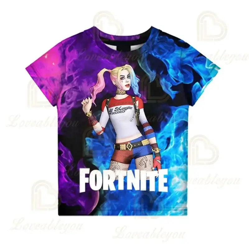 Fortnite Victory Game 3D T-shirt Baby Clothing Harajuku T-shirt Children Cute Kids Battle Royale Hero Tops Boys Girls