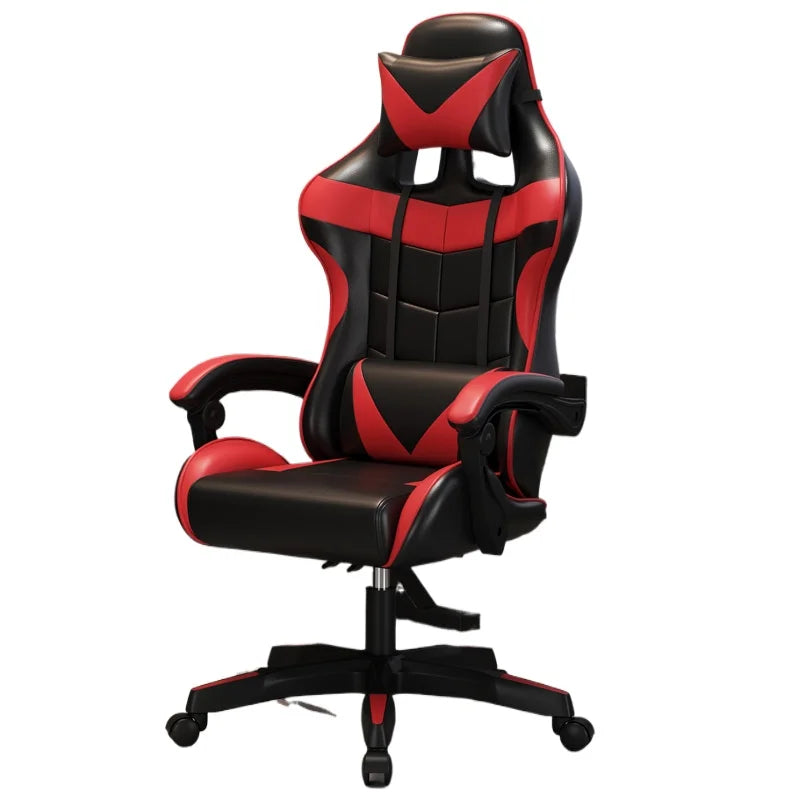 Ergonomic Gaming Chair for Home Office with Footrest, Reclining Computer Chair, Adjustable Swivel Gaming Chair with Lumbar Support for Streamers