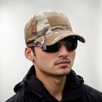 Athletic casual breathable camouflage baseball cap for men, military fan sun hat tactical hat military training hat bucket hat