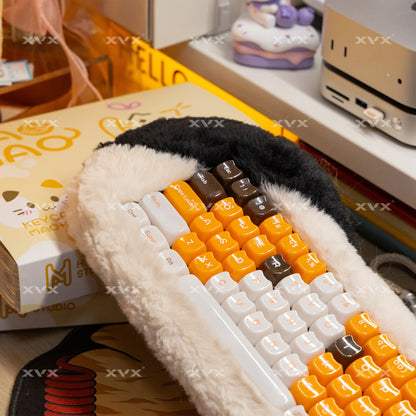 XVX 148 Keys Cat Theme Keycaps MAO Profile Key Cap Korean Glossy Cute Keycap for Keyboard 61 64 68 78 87 96 98 104 108