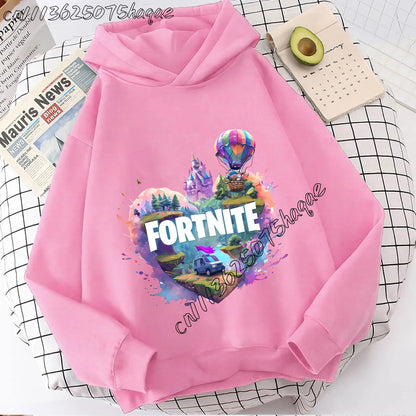 Fortnites Kids  Hooded Coats Anime Fortress Night Sweatshirts Game Spring Autumn Hoodies Sportwear Children Clothes Gift