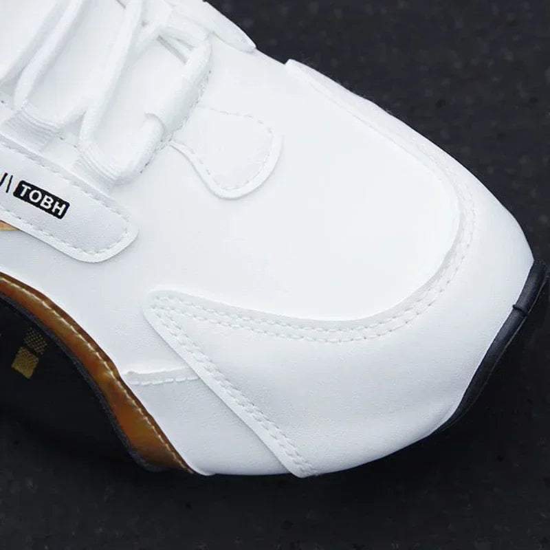 Sneakers da uomo in pelle PU impermeabili, scarpe sportive casual, scarpe da tennis leggere, traspiranti, piatte e antiscivolo, Zapatillas Hombre