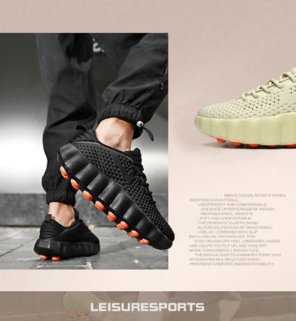 Comfortabele casual herensneakers met voetmassagetechnologie Ademende, lichtgewicht sportschoenen voor dames