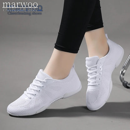 Marwoo Sneakers bianche da cheerleading per ragazze - Scarpe sportive leggere da allenamento, camminata e tennis per bambine e donne - 2316