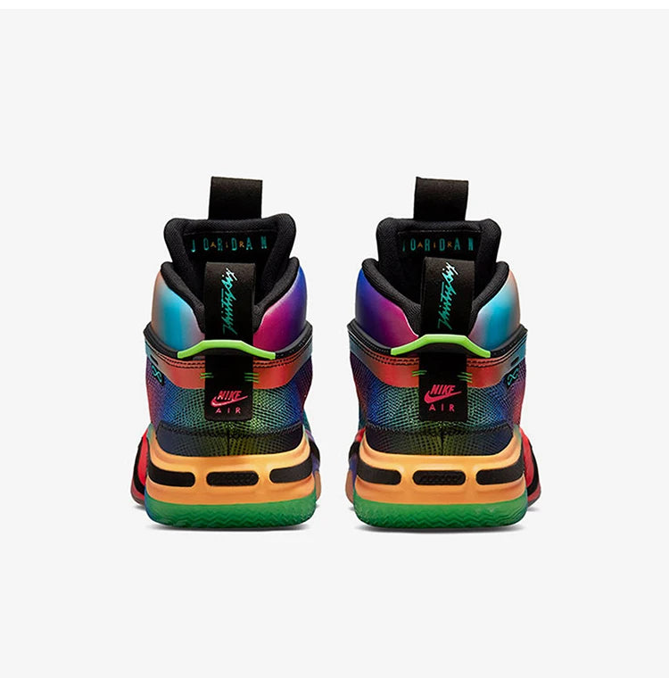 Nike Authentic Jordan Unisex Rainbow Mid-Top strapazierfähige Basketballschuhe DN4200-064