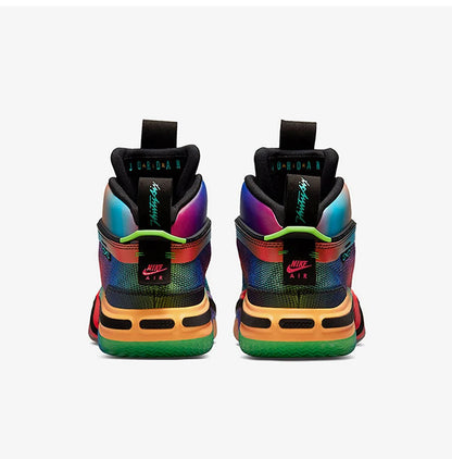 Nike Authentic Jordan Unisex Rainbow Mid-Top strapazierfähige Basketballschuhe DN4200-064