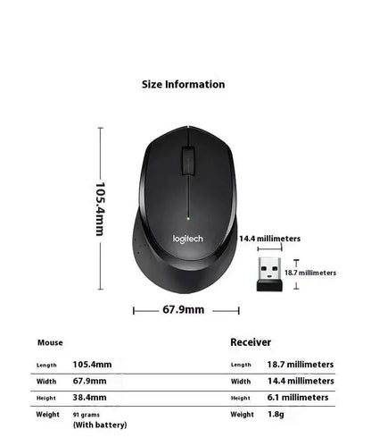 Logitech M330 Professionelle Büromaus, kompakt, leise, leicht zu transportieren, angenehm in der Handhabung und speziell entwickelt1
