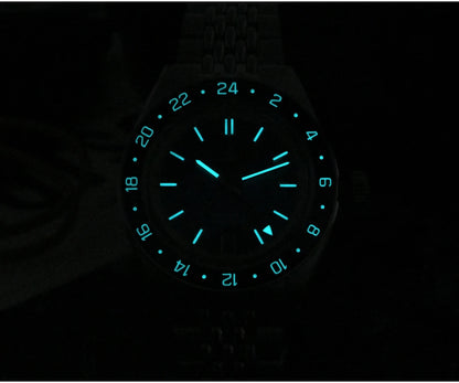 San Martin Original Design Fashion GMT 39.5mm Men Sports Watch Japan NH34 Automatic Mechanical Waterproof 100m SN0116 Reloj