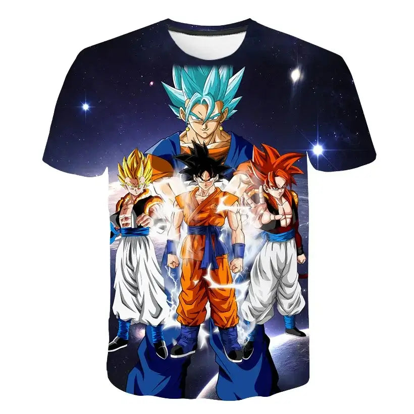 Produit gaming premium Fraquane, nouvelle génération, Cartoon Anime 7 Dragon Ball T-shirt for Children and Boys Cartoon T-shirt Short Sleeved Summer Men's Top Short Sleeved T-shirt, équipement gamer