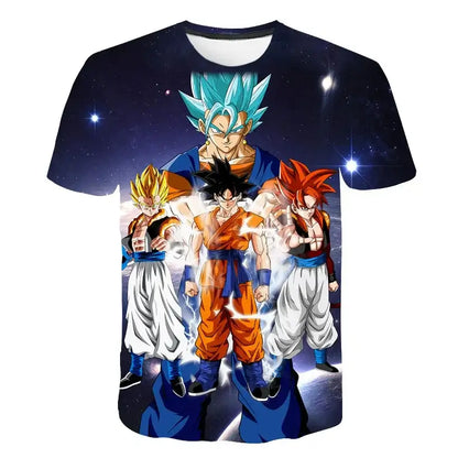 Produit gaming premium Fraquane, nouvelle génération, Cartoon Anime 7 Dragon Ball T-shirt for Children and Boys Cartoon T-shirt Short Sleeved Summer Men's Top Short Sleeved T-shirt, équipement gamer