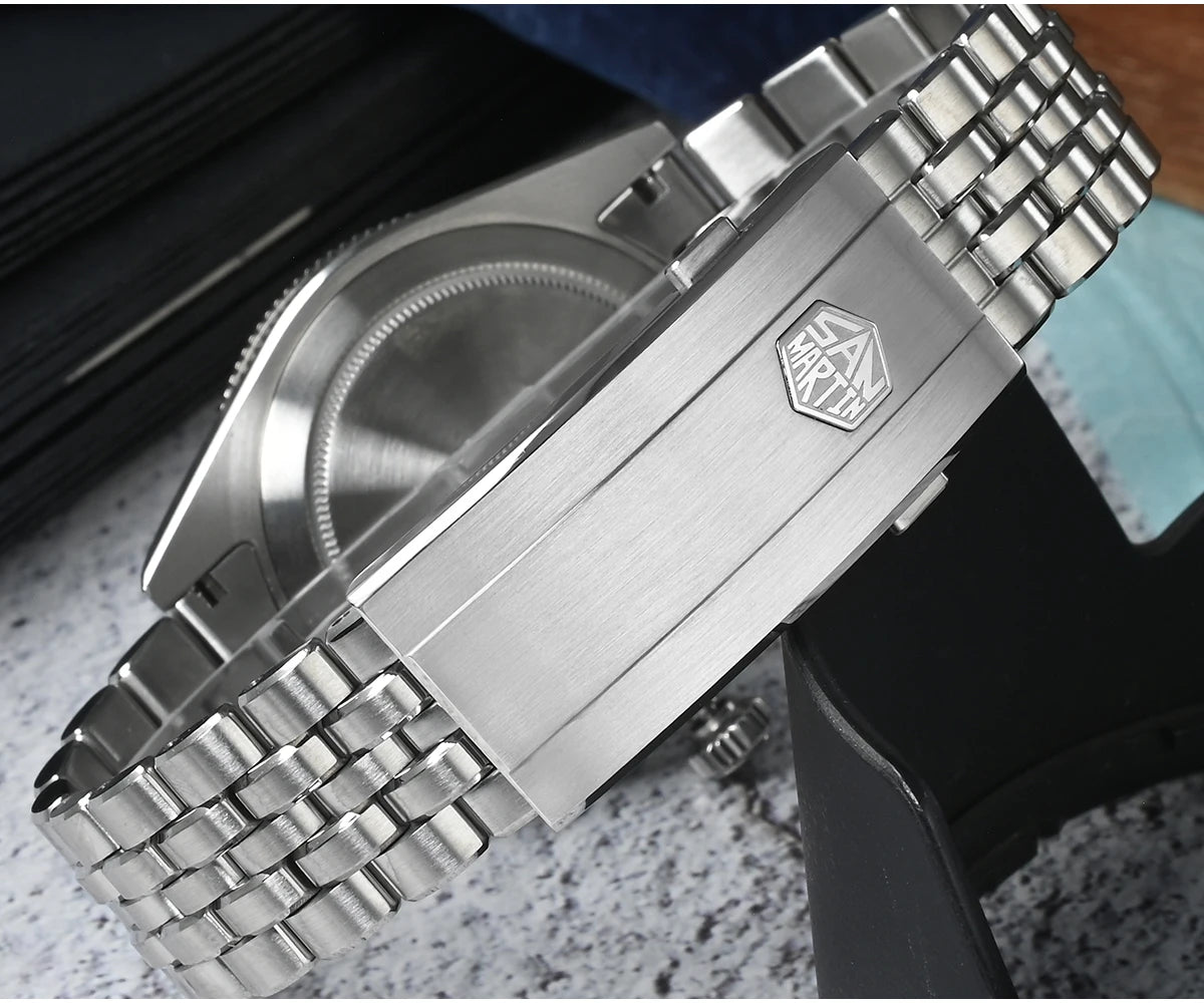 San Martin 37.5mm 40mm Men Diver Watch Miyota 9015 Enamel Dial Luxury Automatic Mechanical Wristwatch Waterproof 200m SN0148