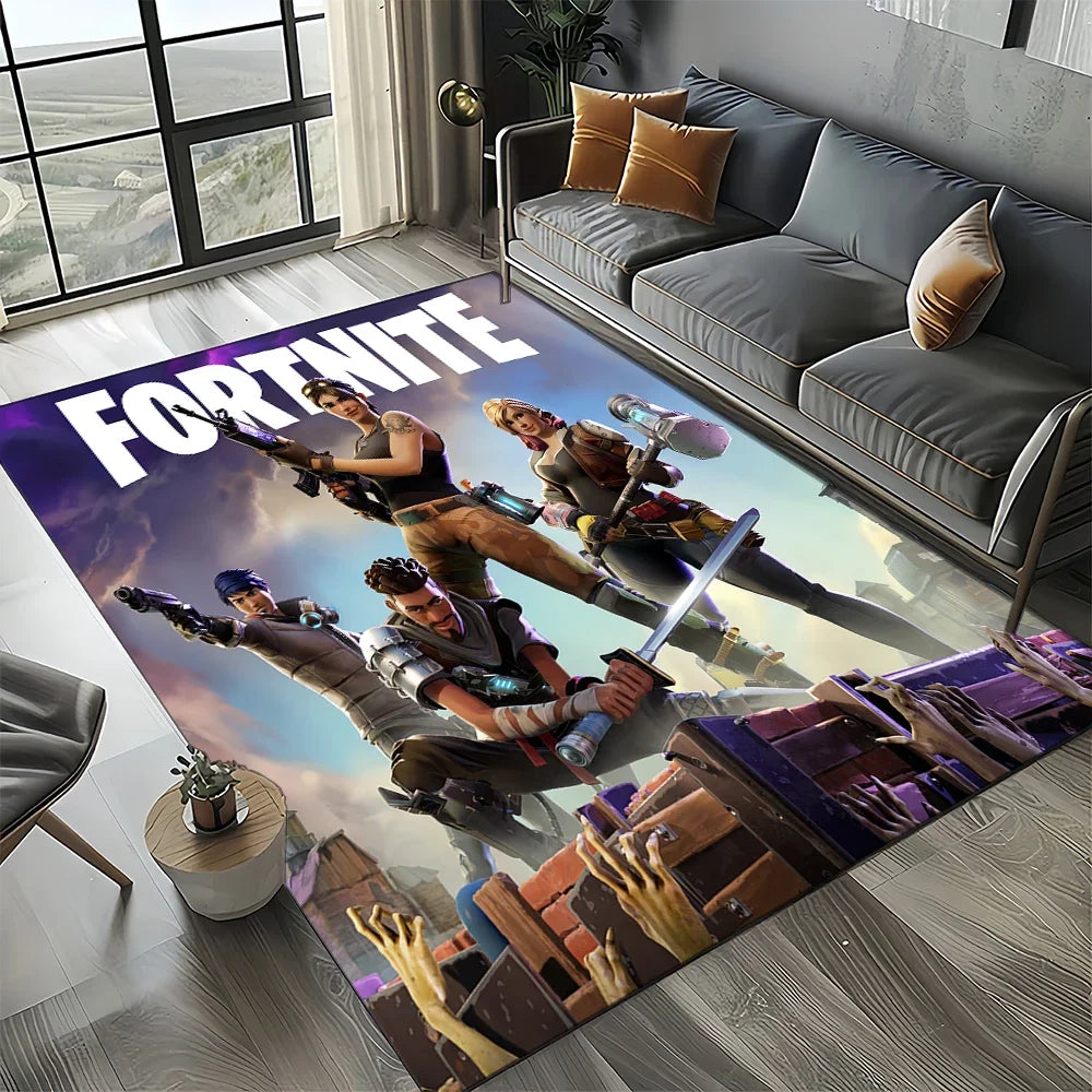 2025 Games 3D F-Fortnite Cartoon Carpet Rug for Living Room Bedroom Home Sofa Decoration,Kids play Area Rug Non-slip Floor Mat